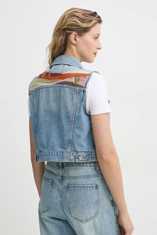 Odzież Levi's bezrękawnik EMBROIDERED XS VEST 002A7 niebieski