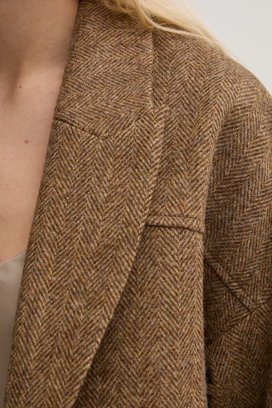 BA&SH marynarka wełniana CAMALA 1E25CAMA brązowy