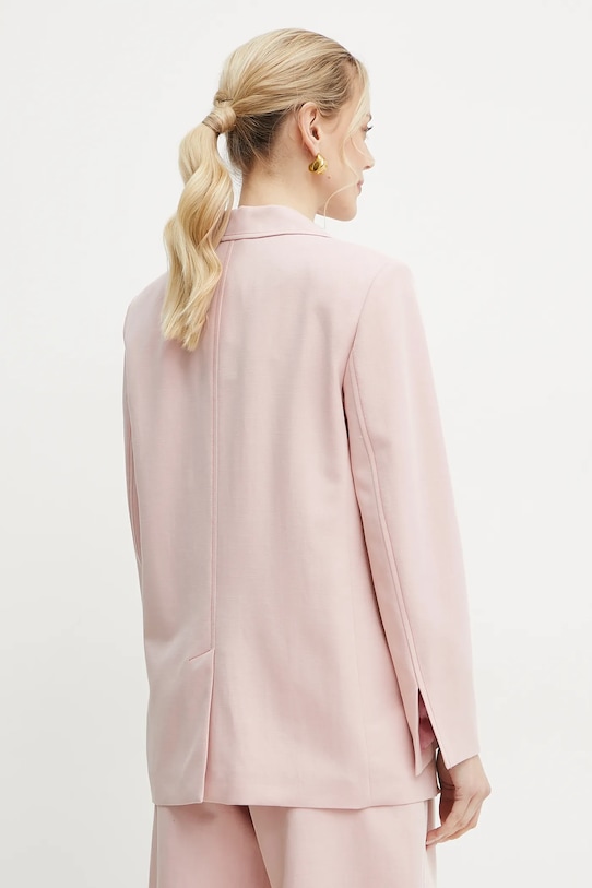 Odzież BOSS Orange marynarka z domieszką lnu 50546215 różowy