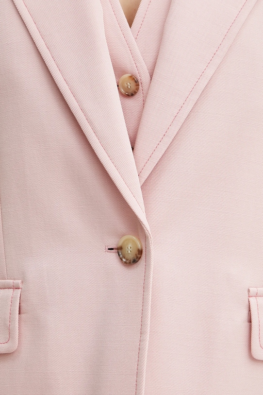 BOSS Orange marynarka z domieszką lnu 50546215 różowy