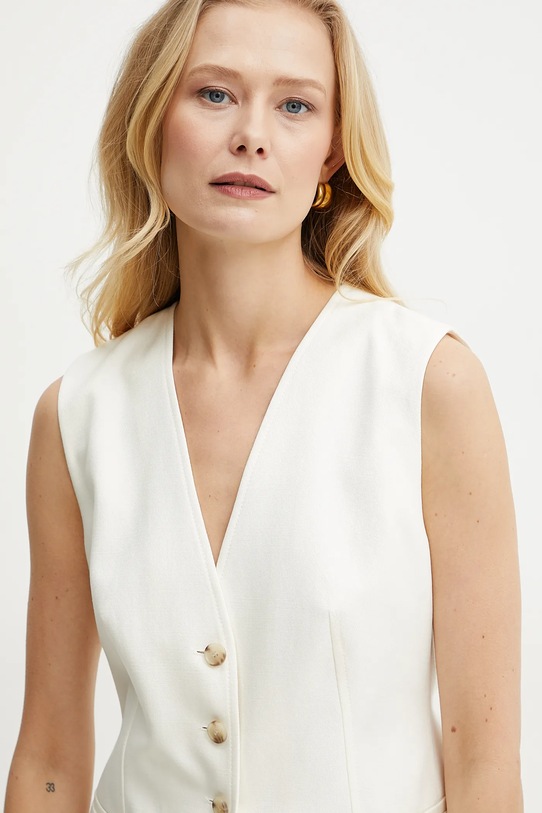 BOSS Orange vestă cu amestec de in bej 50546216