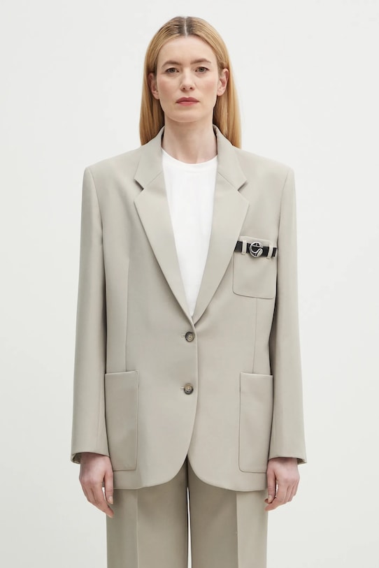 Пиджак Coperni Belted Pocket Tailored с подкладкой бежевый COPV69F3004