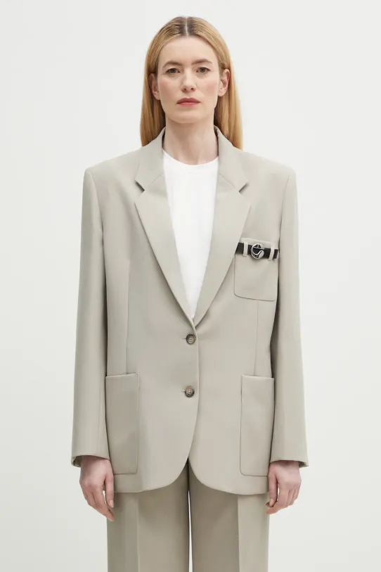 Пиджак Coperni Belted Pocket Tailored с подкладкой бежевый COPV69F3004