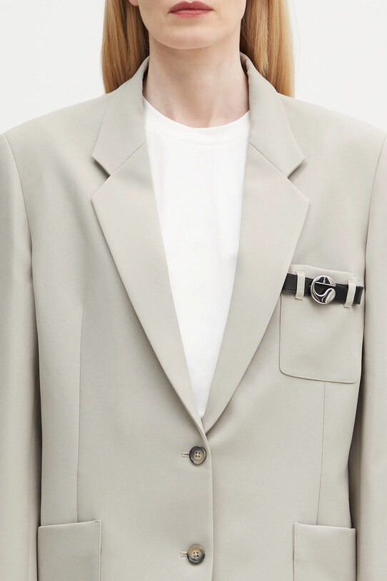 Пиджак Coperni Belted Pocket Tailored бежевый COPV69F3004