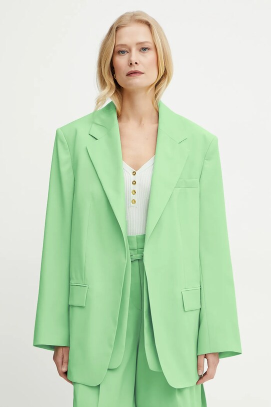 Вовняний піджак BOSS з підкладкою зелений 50537387