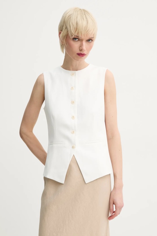 Samsoe Samsoe vestă SARUMA cu captuseala alb F25100037