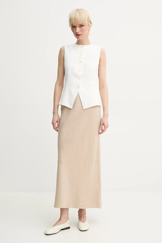 Samsoe Samsoe vestă SARUMA F25100037 alb SS25