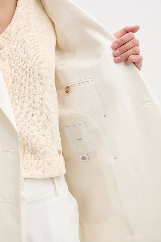 Ľanové sako Calvin Klein LV044B404G