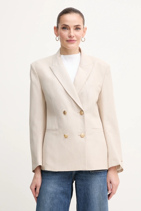 Tommy Hilfiger marynarka tkanina beżowy WW0WW45466