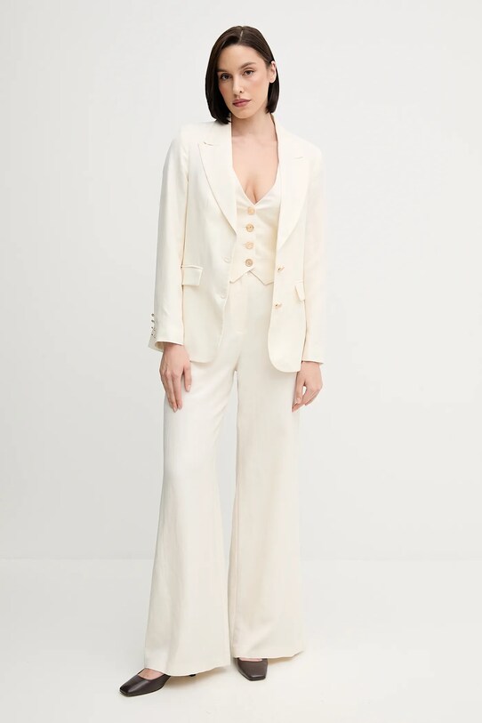 Gaudi blazer din amestec de in 511FD35005 bej SS25