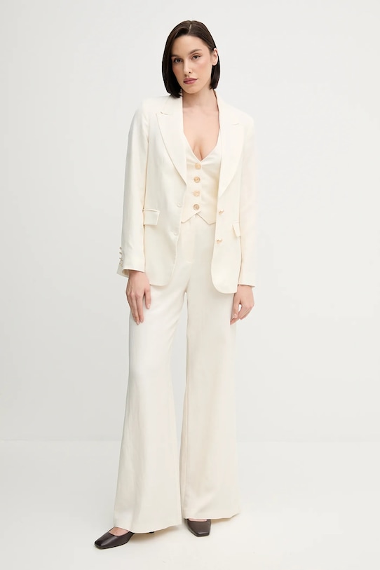 Gaudi blazer din amestec de in 511FD35005 bej SS25