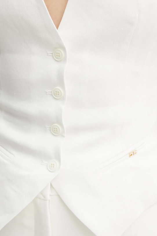 Elisabetta Franchi kamizelka lniana GL00552E2 biały