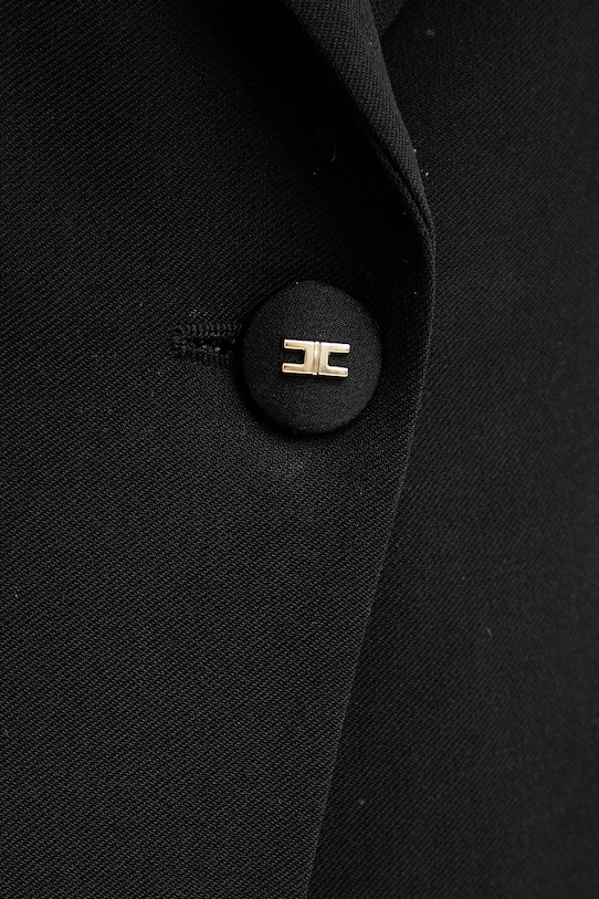 Жилетка с примесью шерсти Elisabetta Franchi GI15452E2 чёрный