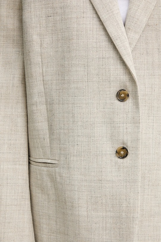 Пиджак с примесью льна Herskind Matteo 5543188 бежевый