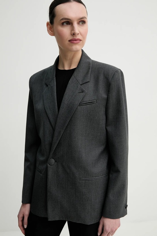 Пиджак с примесью шерсти Won Hundred серый 3494.14275