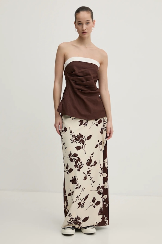Abercrombie & Fitch bluza din in KI140.5047.480 maro SS25