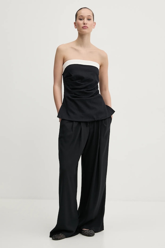 Abercrombie & Fitch vászon top KI140.5047.900 fekete SS25