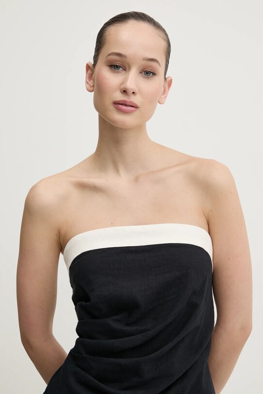 Abercrombie & Fitch top di lino nero KI140.5047.900