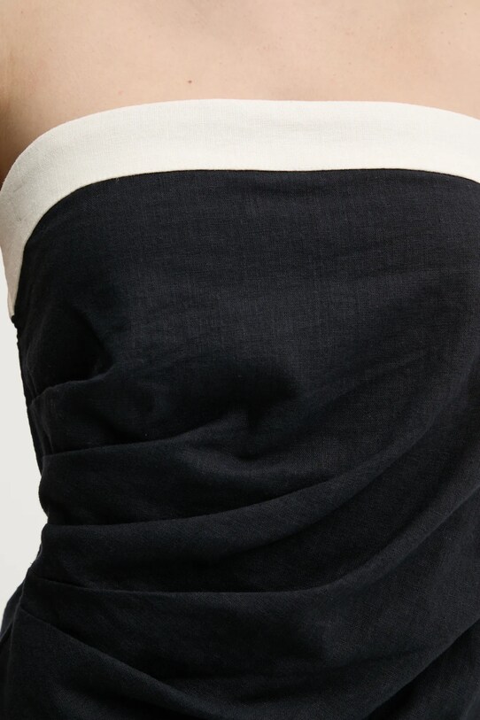 Abercrombie & Fitch top di lino KI140.5047.900 nero
