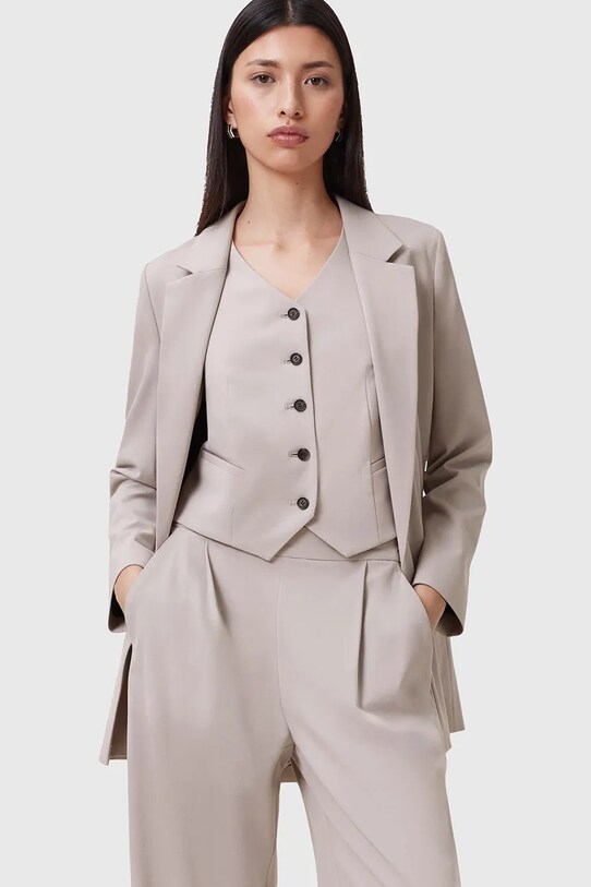 AllSaints marynarka ALEIDA beżowy W003QC