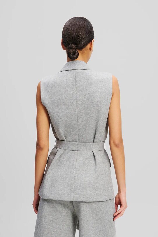 Karl Lagerfeld vestă A2W20064 gri SS25
