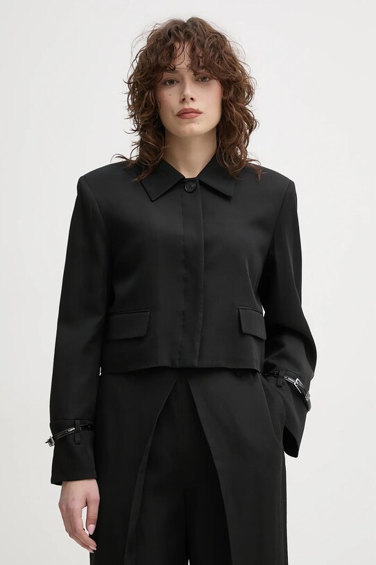 ISABELLE BLANCHE blazer din amestec de in cu captuseala negru IS25SS.J063.T004