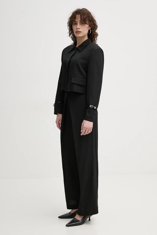ISABELLE BLANCHE blazer din amestec de in IS25SS.J063.T004 negru SS25
