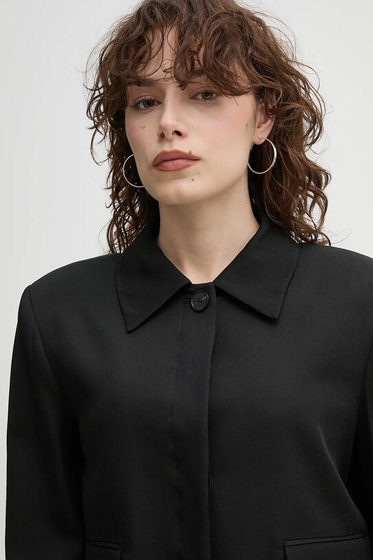 ISABELLE BLANCHE blazer din amestec de in negru IS25SS.J063.T004