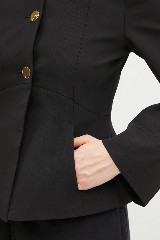 GANNI marynarka Light Twill Suiting W0057 czarny