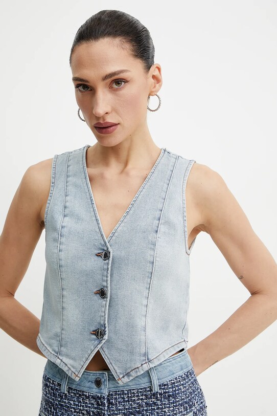 Morgan vesta jeans CFLA albastru CFLA