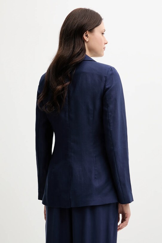 Îmbrăcăminte United Colors of Benetton blazer din amestec de in 25BVDW036 bleumarin