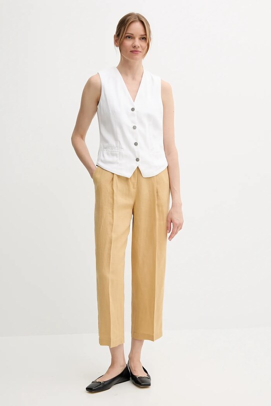 United Colors of Benetton gilet 2LEDDJ00G bianco SS25