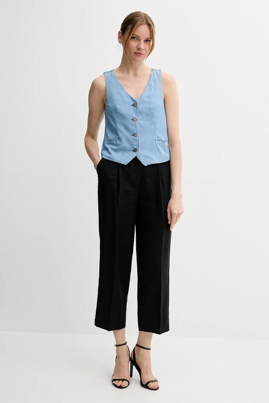 Бавовняна жилетка United Colors of Benetton 2DHJDJ010 блакитний SS25