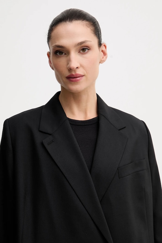 Kenzo sacou de lână negru FF52VE2589RA.99