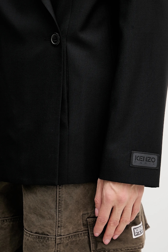 Kenzo sacou de lână FF52VE2589RA.99 negru