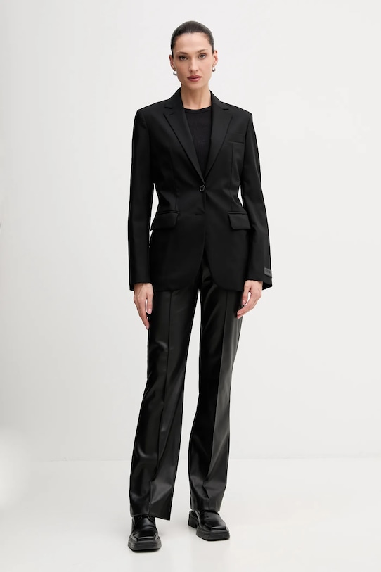 Kenzo geaca de lana FF52VE2619RA.99 negru SS25