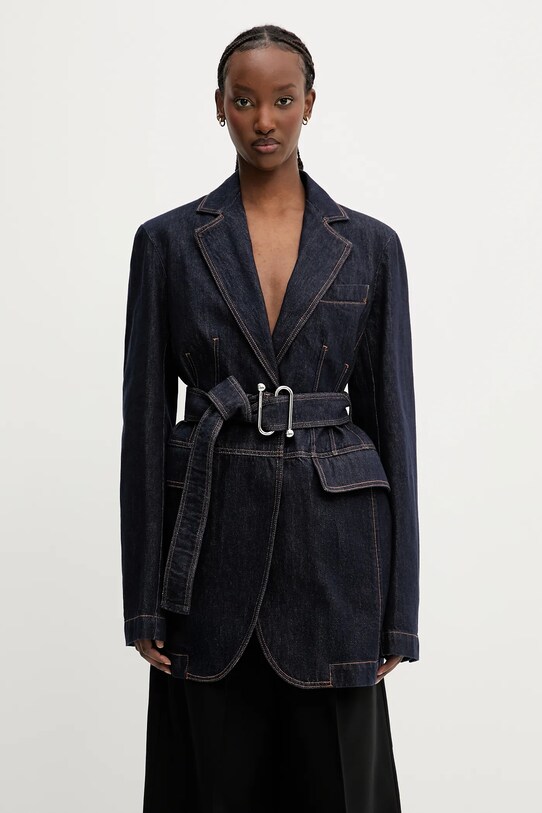 Sportmax marynarka jeansowa Domino tkanina granatowy 2512041025600