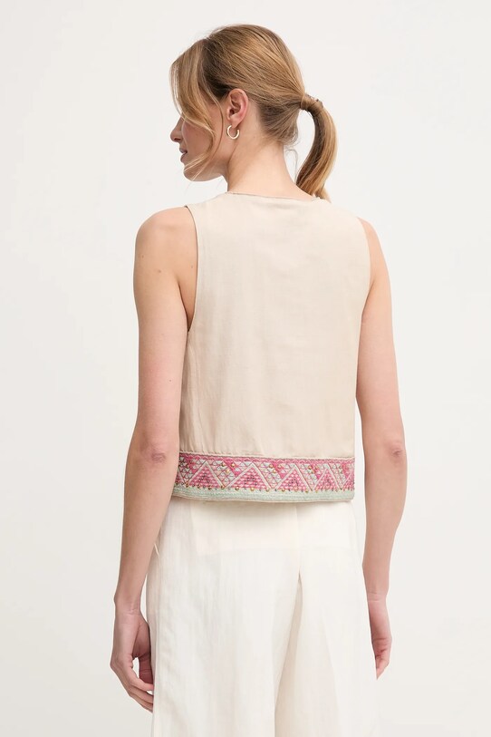 Одежда Жилетка с примесью льна Hoss Intropia 5479201 бежевый