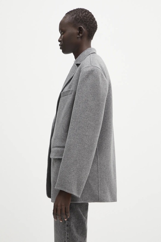 Μάλλινο σακάκι Anine Bing Quinn Blazer A.01.10719 γκρί SS25