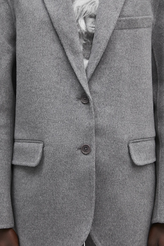 Μάλλινο σακάκι Anine Bing Quinn Blazer γκρί A.01.10719