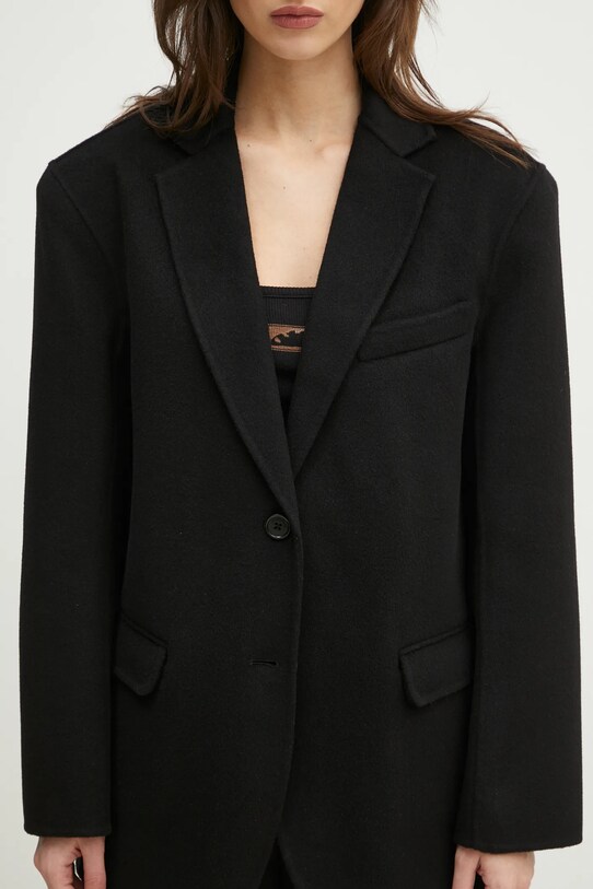 Anine Bing marynarka wełniana Quinn Blazer czarny A.01.7073
