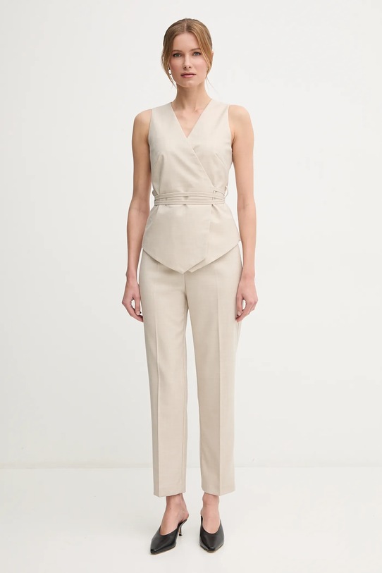 Sandro Ferrone mellény S23XBEBAFATA bézs SS25