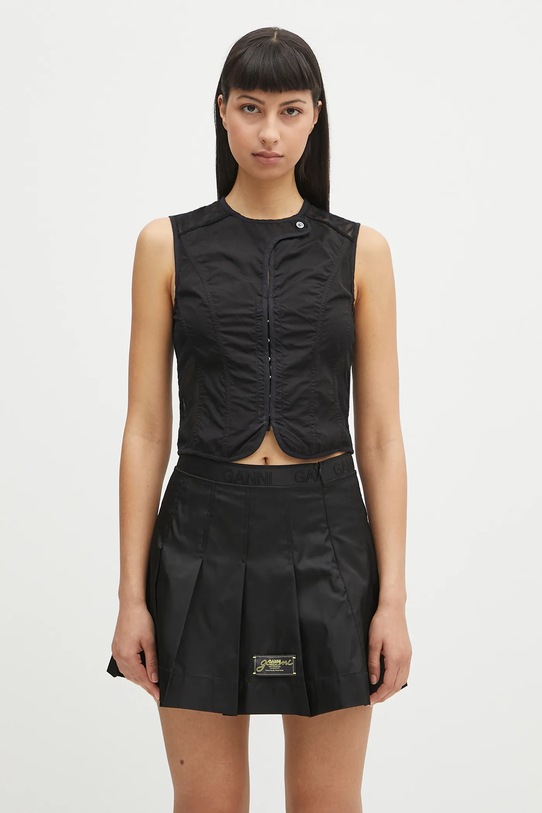 Безрукавка Our Legacy Corset тканина чорний W2252CVB