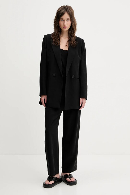 Sako s příměsí lnu Bimba Y Lola 251BR4048.10000 černá SS25