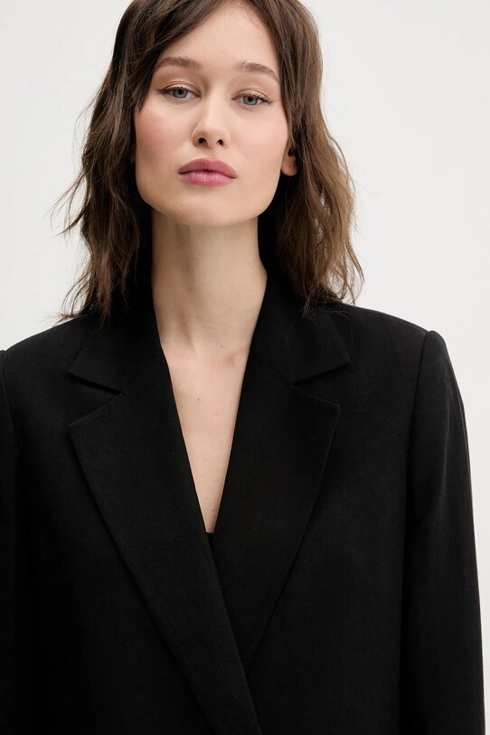 Sako s příměsí lnu Bimba Y Lola černá 251BR4048.10000