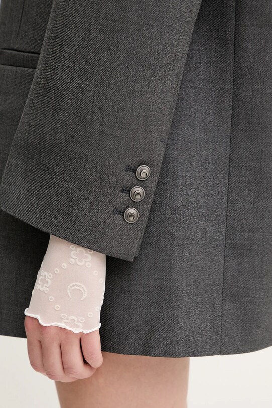 Marine Serre wool blend blazer Regenerated Tailoring Boxy UJA066A.DWOV0057 gray