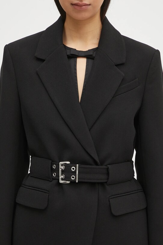GANNI marynarka Bonded Crepe czarny W0241