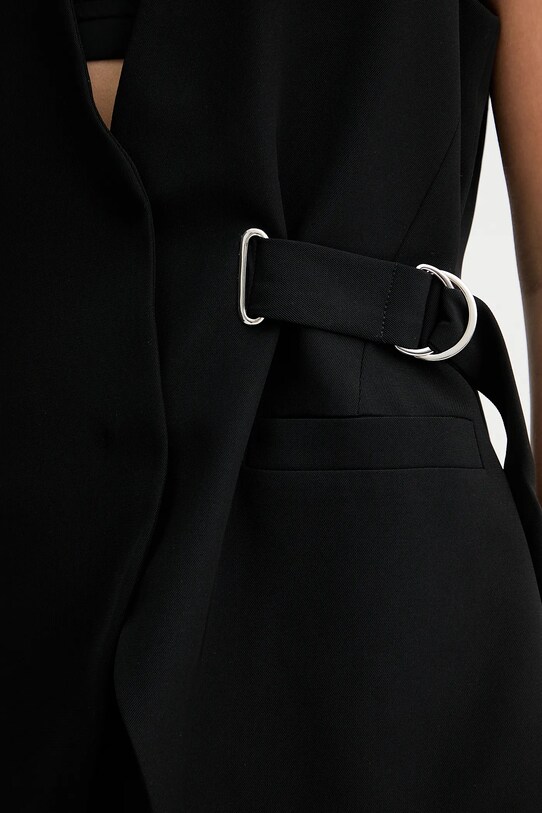 Sisley vestă 21H1LJ00T negru