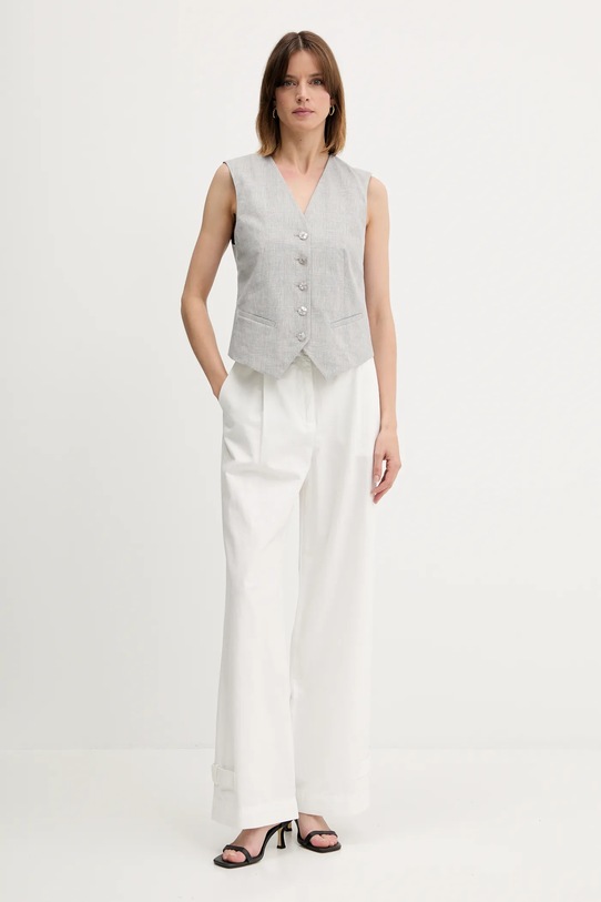 Sisley vestă cu amestec de in 2X0KLJ00S gri SS25