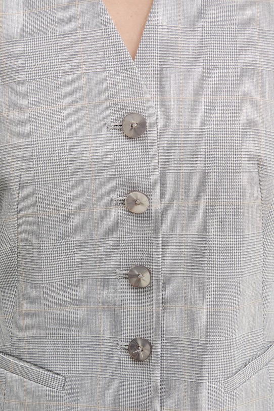 Sisley vestă cu amestec de in 2X0KLJ00S gri